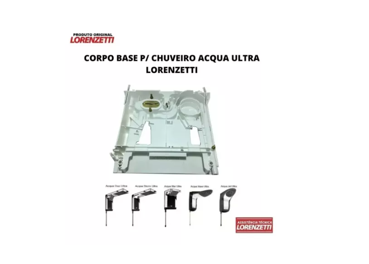 Corpo base para  ducha Aqua Storm /  Star  e Wave A-08 - Lorenzetti