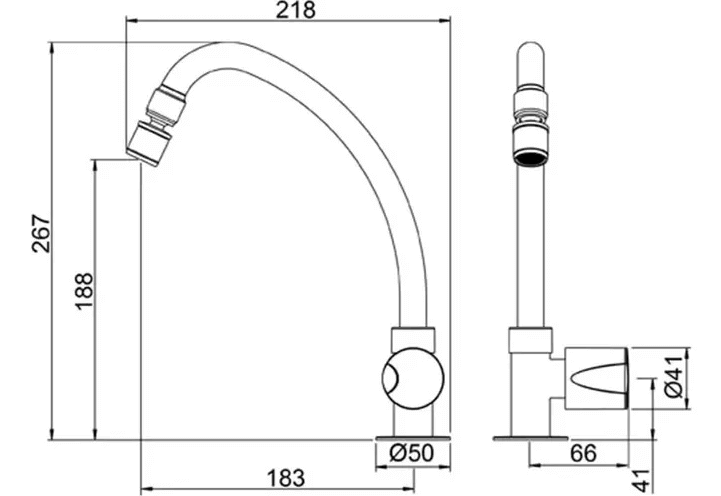 Torneira cozinha mesa 1167 C41 metal lorenzetti loren luna