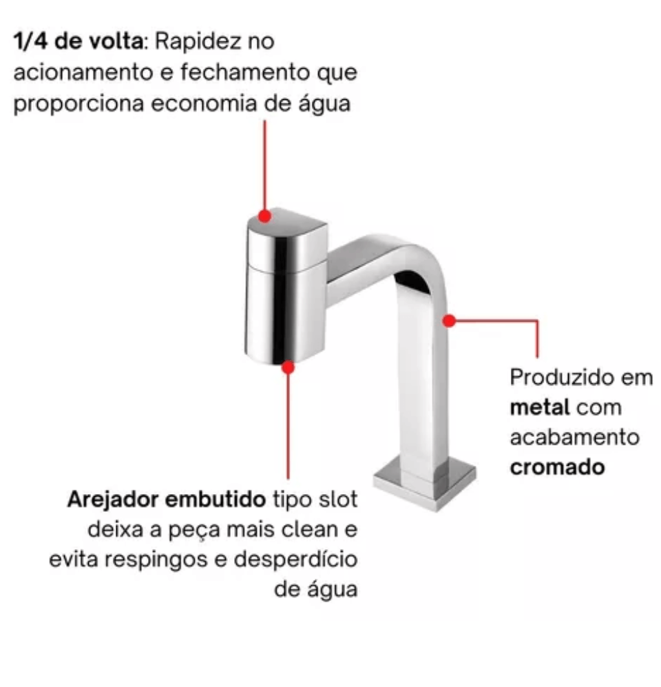 torneira lavatorio 1194 C55 Lorencode chrome Lorenzetti