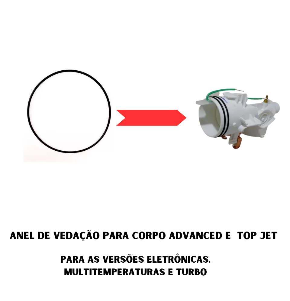 Anel De Vedação Para Duchas Advanced e Top Jet Lorenzetti 6075