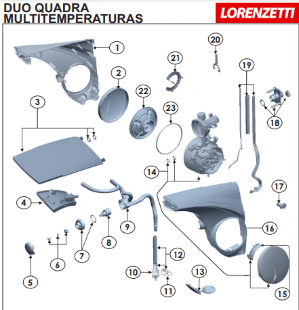 Corpo Do Chuveiro  Ducha Duo Multitemperaturas Lorenzetti