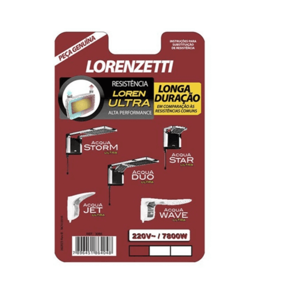 Resistencia Acqua Ultra 220v 7800w -lorenzetti