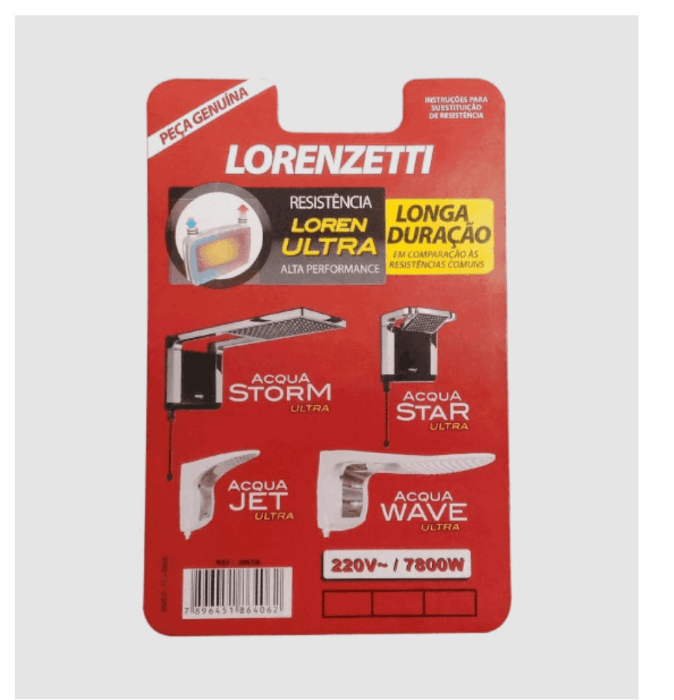 Resistencia Acqua Ultra 220v 7800w -lorenzetti