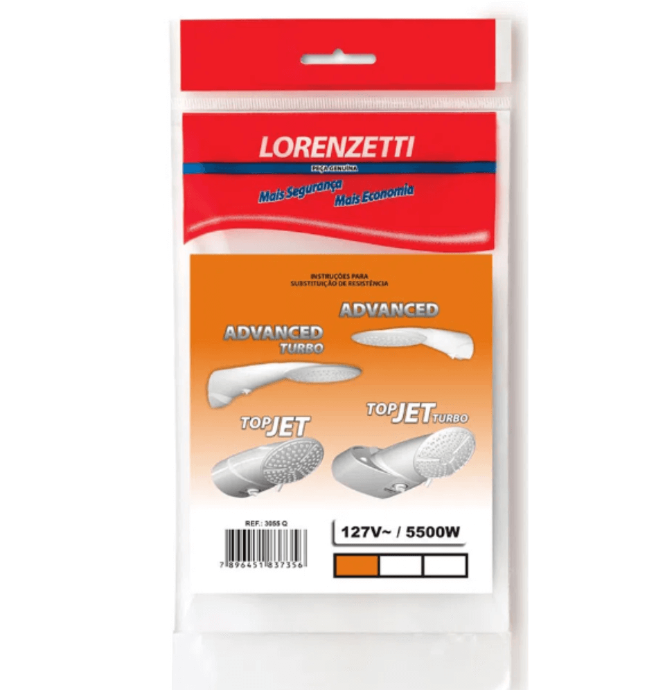 Resistencia Lorenzetti Ducha Advanced E Topjet 127v 5500w