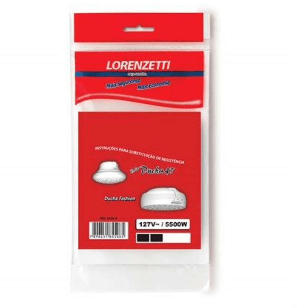 Resistencia Bella Ducha 4t / Ducha Fashion 127V 5500W 3056-B - Lorenzetti