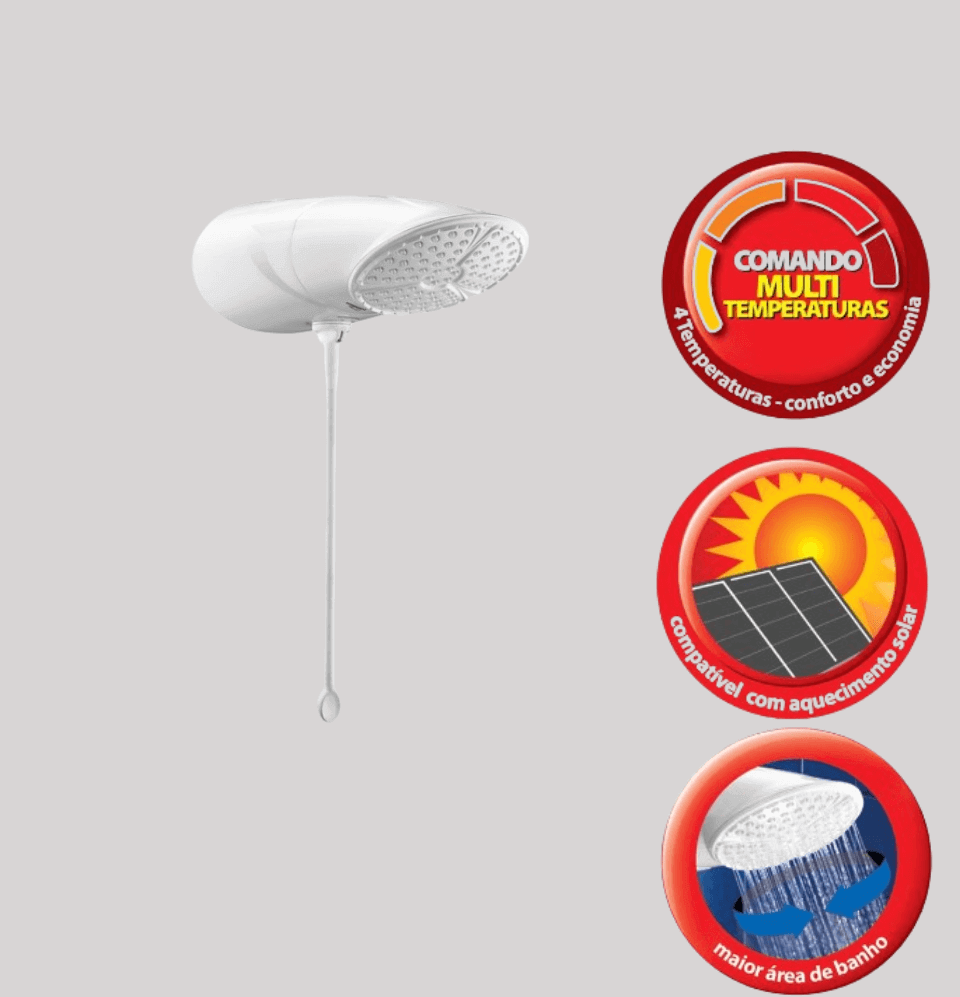 Ducha Top Jet Multitemperaturas 127V/5500W Lorenzetti