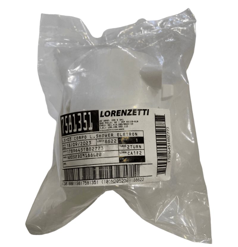 Corpo Do Chuveiro Loren Shower Eletronico Lorenzetti - Resistência Para Chuveiro