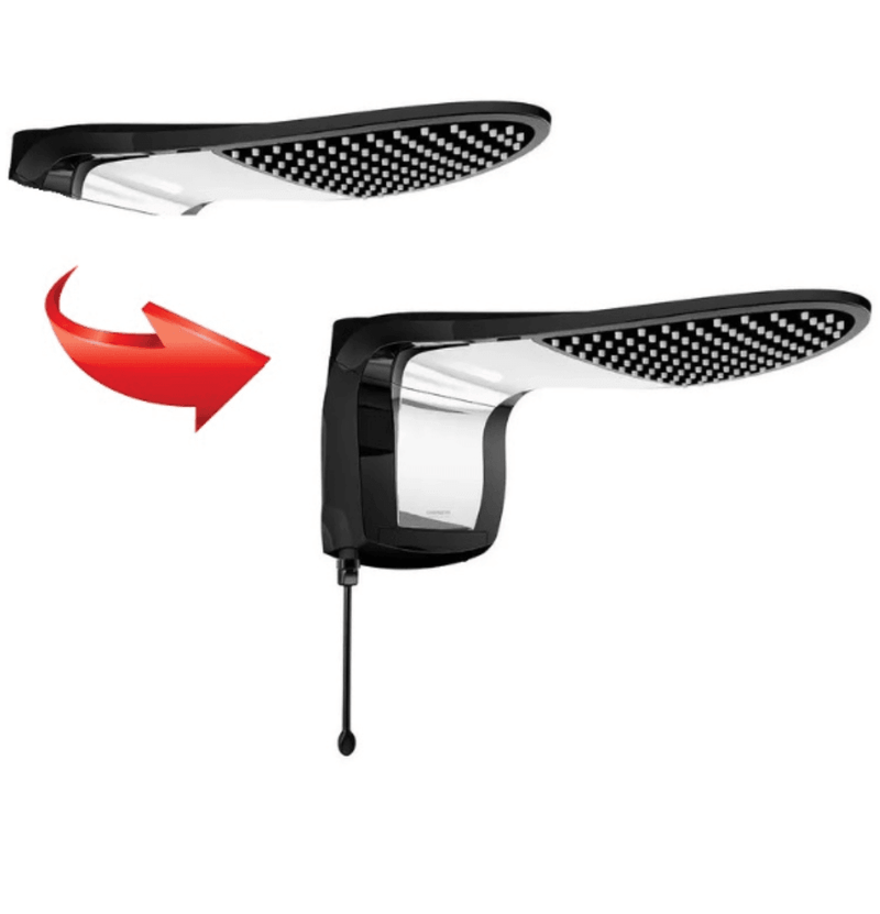 Espalhador Para Ducha Acqua Wave Preto Com Cromado - Resistência Para Chuveiro