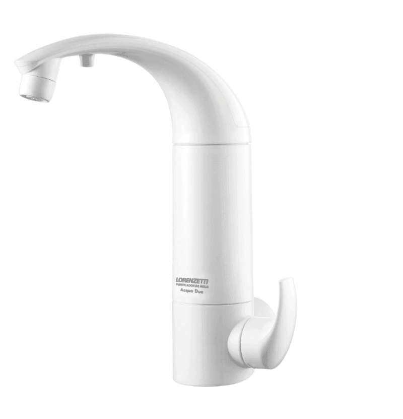 Purificador com Torneira Acqua Due Branco Parede Lorenzetti - Resistência Para Chuveiro