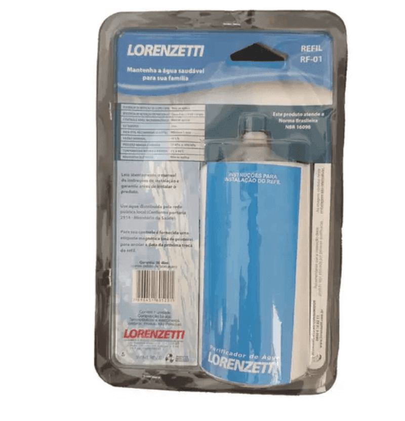 Refil Para Purificador Naturalis Filtragem Polipropileno RF-01 Lorenzetti - Resistência Para Chuveiro