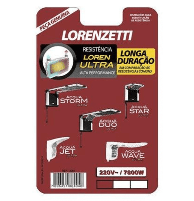 Resistencia Acqua Ultra 220v 7800w - Resistência Para Chuveiro