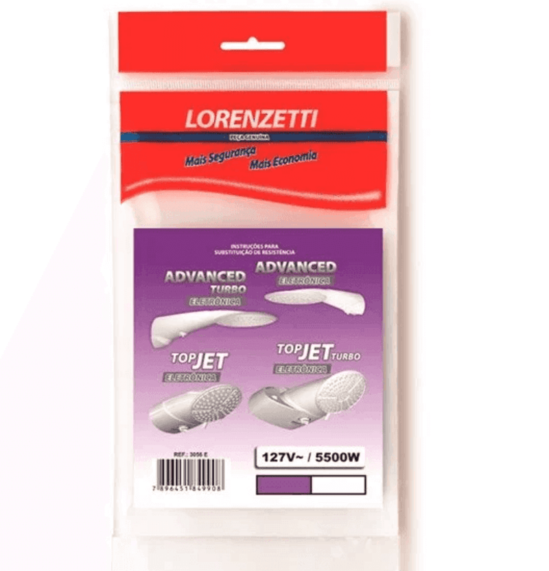 Resistencia Advanced/Top Jet Eletronica 127v 5500w Lorenzetti - Resistência Para Chuveiro
