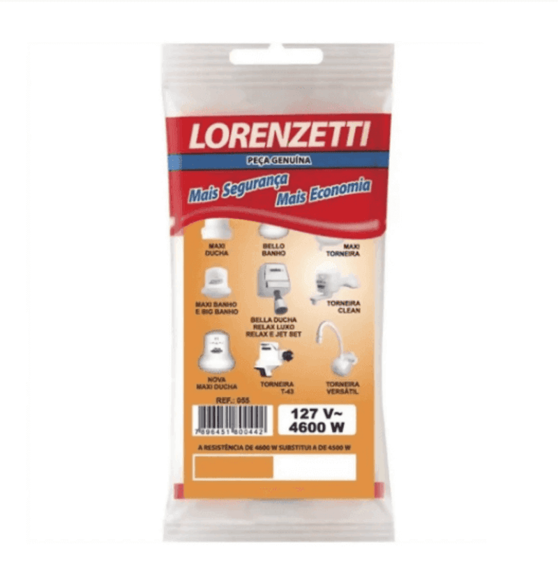 Resistencia Maxi Ducha 127V 4600W MD J3/T43 055- Lorenzetti - Resistência Para Chuveiro
