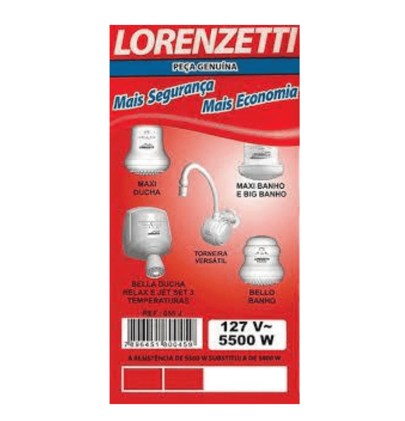 Resistencia Maxi Ducha 127V 5500W MD/J3 - 055-J Lorenzetti - Resistência Para Chuveiro