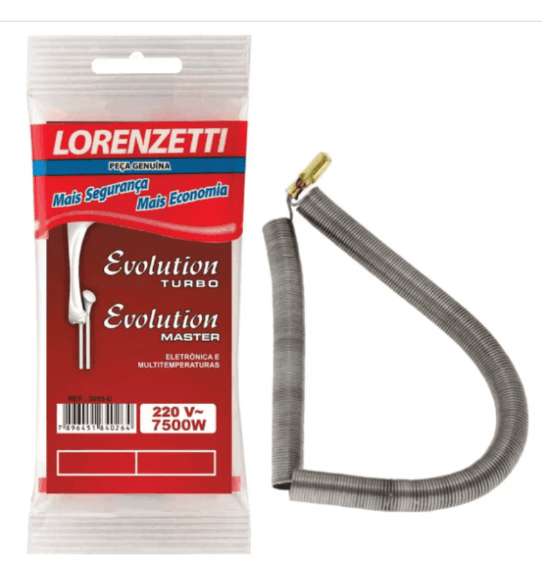 Resistencia Para Ducha Evolution Master Turbo 220v 7500w Lorenzetti - Resistência Para Chuveiro