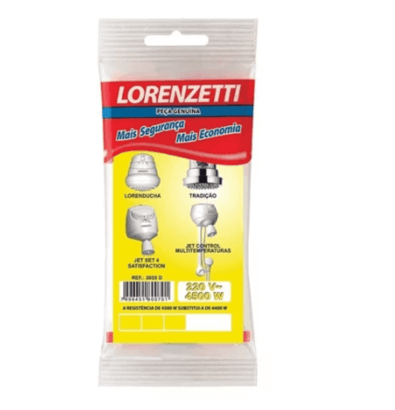 Resistencia Tradição /Jet 4/Lorenducha220v 4500w 3055-D - Lorenzetti - Resistência Para Chuveiro