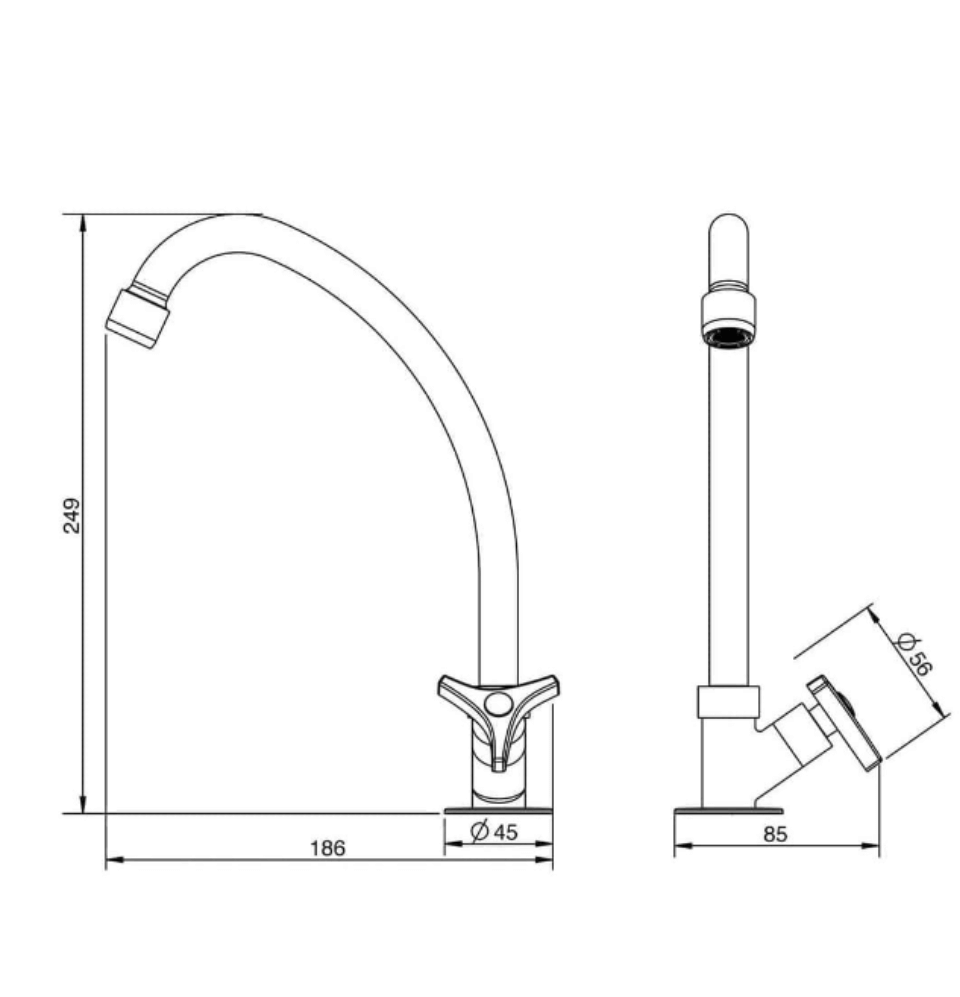 Torneira Para Cozinha De Parede Bm Way 1167 C30 Lorenzetti